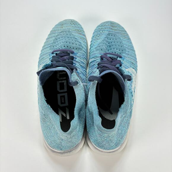 Nike Free RN Flyknit Blue Running Shoes Sneakers Lightweight Women's Size 7 - Picture 6 of 9
